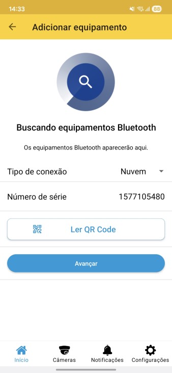 Inserir número de série manualmente