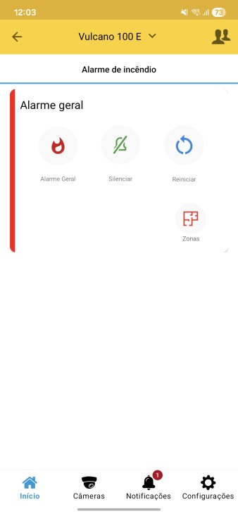Alarme em disparo - passo 2