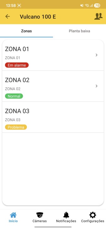 Status das zonas - passo 3