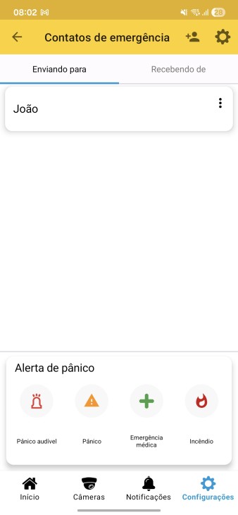 PASSO 5 - Tela de listagem dos contatos vinculados