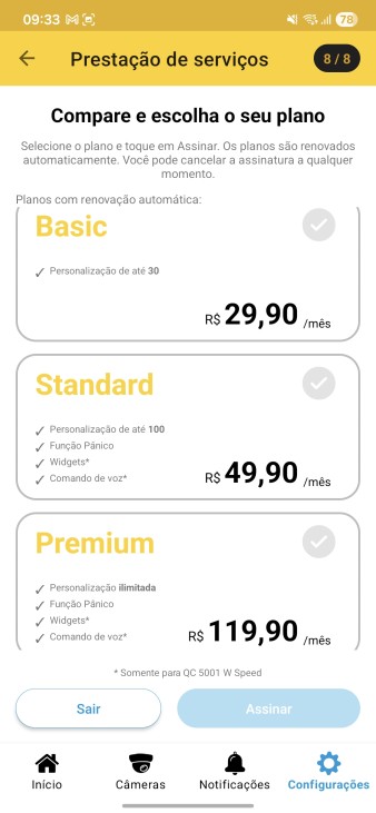 Tela de personalização da empresa