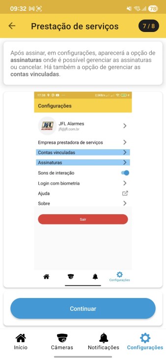 Tela de personalização da empresa