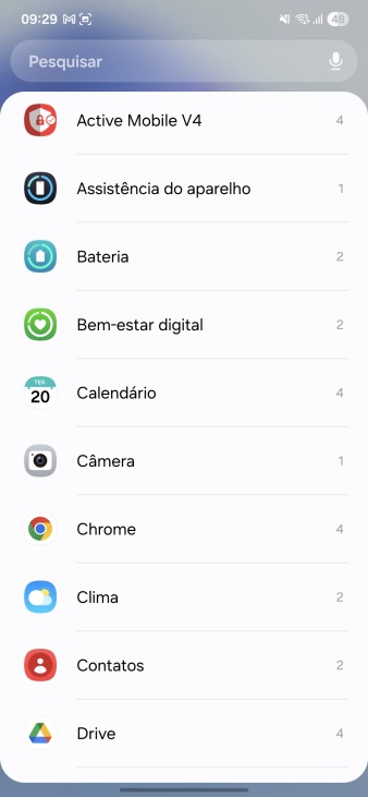 Passo 2 - Selecionar o widget do aplicativo
