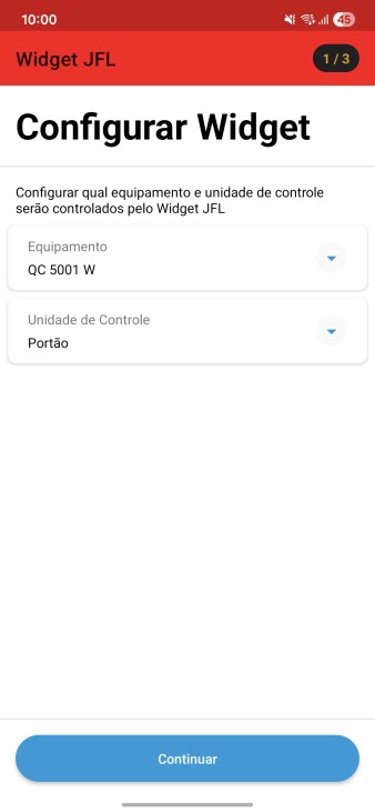Passo 4 - Configurar Widget